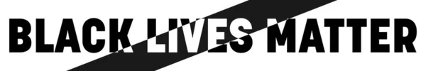 Black Lives Matter banner met hoog contrast — Stockvector