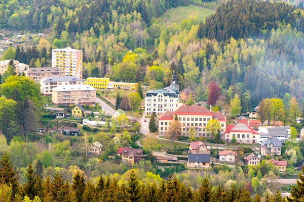 Tanvald Stadhuis en Basisschool — Stockfoto