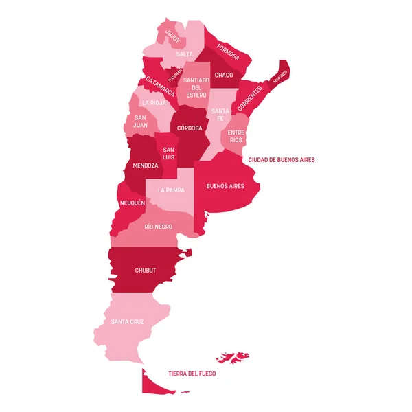 阿根廷-- --各省地图 — 图库矢量图片
