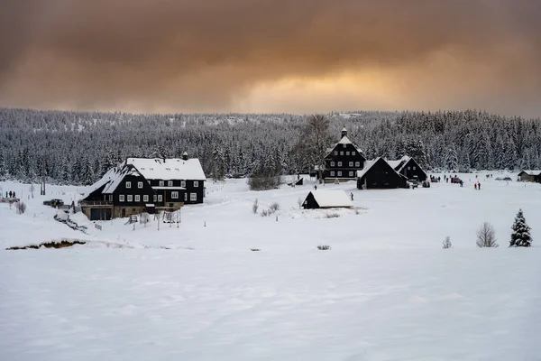 Invierno en las montañas de Jizera — Foto de Stock