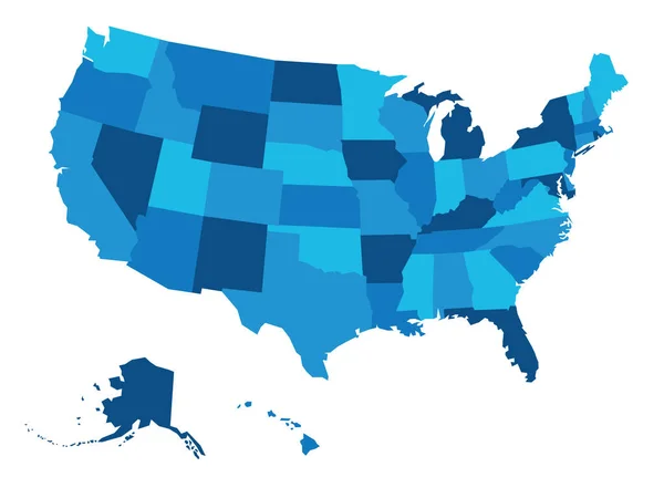 Mapa online de Estados Unidos — Archivo Imágenes Vectoriales