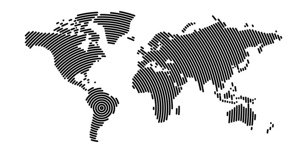 世界地図現代的なデザイン — ストックベクタ