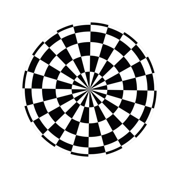 Globe à carreaux en noir et blanc — Image vectorielle
