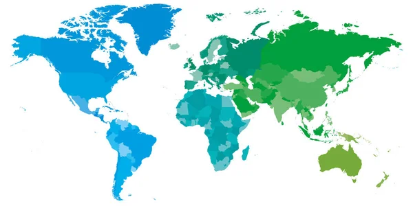 Barevná politická mapa světa — Stockový vektor