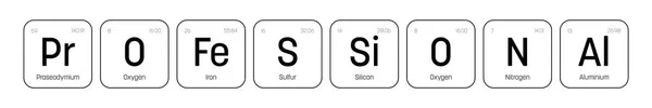 Desing de estilo de etiqueta química profissional —  Vetores de Stock