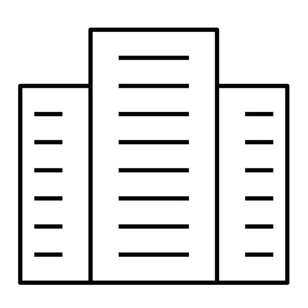 By bygning tynd linje ikon – Stock-vektor
