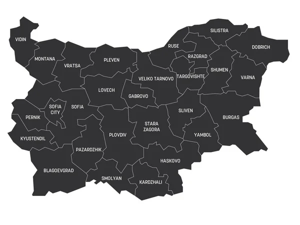 保加利亚-- --各省政治地图 — 图库矢量图片