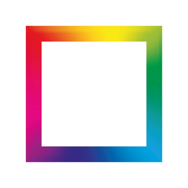 Colorful rainbow gradient square frame — Stock Vector