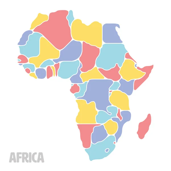 Smidig karta över Afrika — Stock vektor