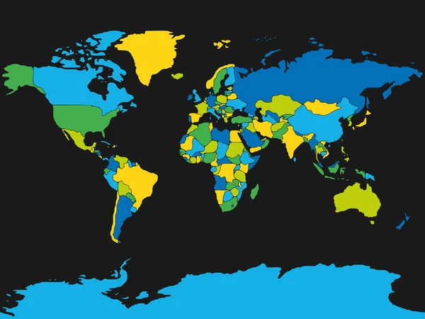 Mapa minimalista del mundo con bordes redondeados — Vector de stock