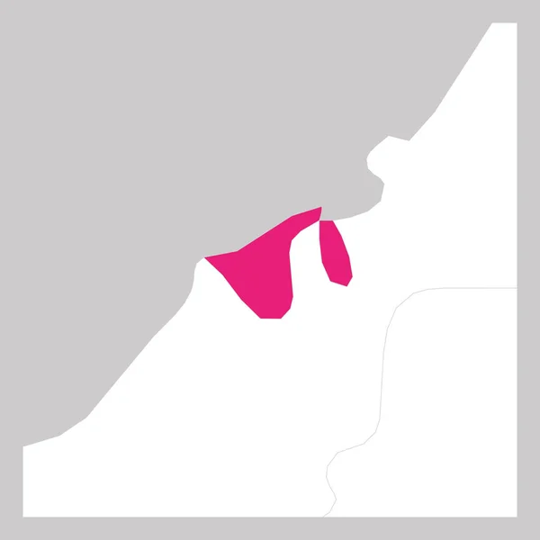 Χάρτης του Μπρουνέι ροζ τονίζεται με γειτονικές χώρες — Διανυσματικό Αρχείο