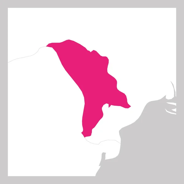 Mappa di Moldova rosa evidenziato con i paesi vicini — Vettoriale Stock