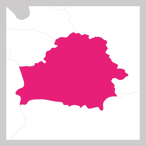 Χάρτης της Λευκορωσίας ροζ τονίζεται με γειτονικές χώρες — Διανυσματικό Αρχείο