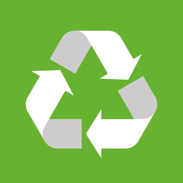 Symbole de recyclage universel plat simple — Image vectorielle