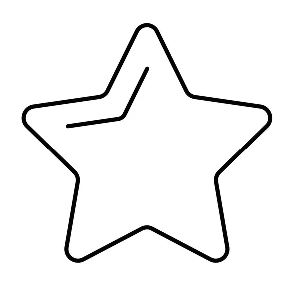 Fem spetsiga stjärna tunn linje ikon — Stock vektor