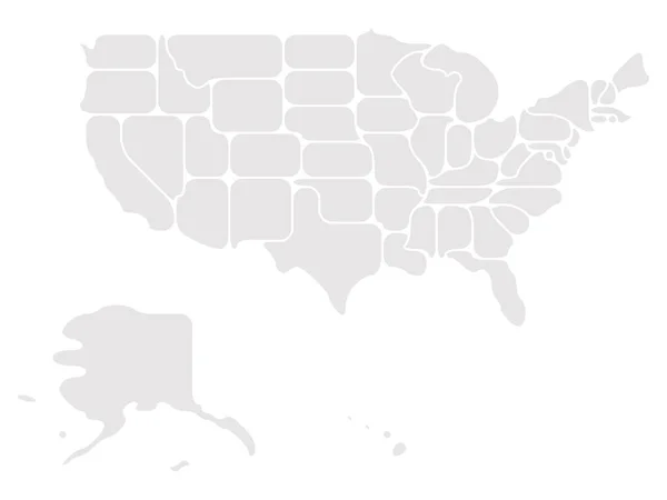 Uproszczona płynna mapa USA — Wektor stockowy