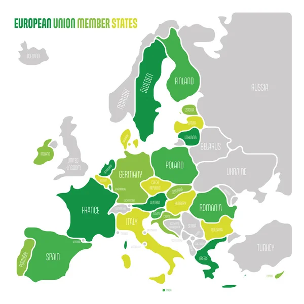 Mapa simplificado de la UE — Vector de stock