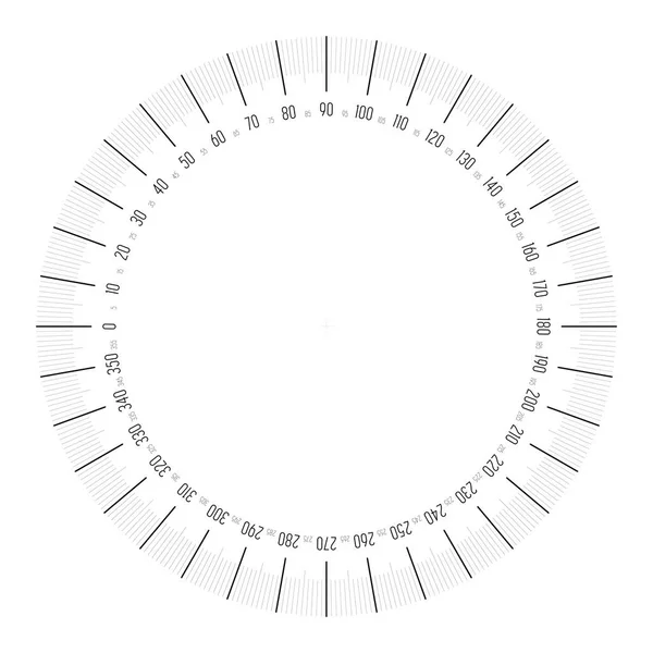 Полный протрактор на 360 градусов — стоковый вектор