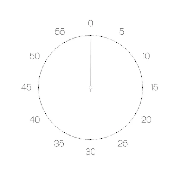 Simple analogique sport chronomètre visage — Image vectorielle