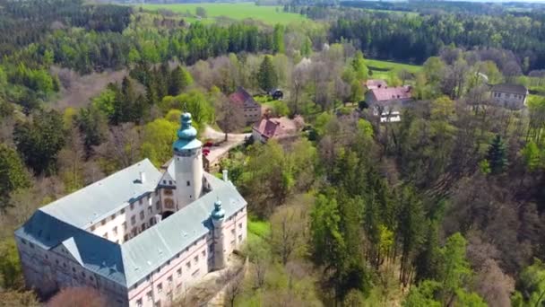 Images aériennes de drone du château de Lemberk — Video