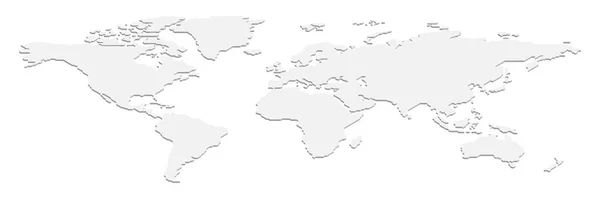Isométrico mapa en blanco de Mundo — Vector de stock