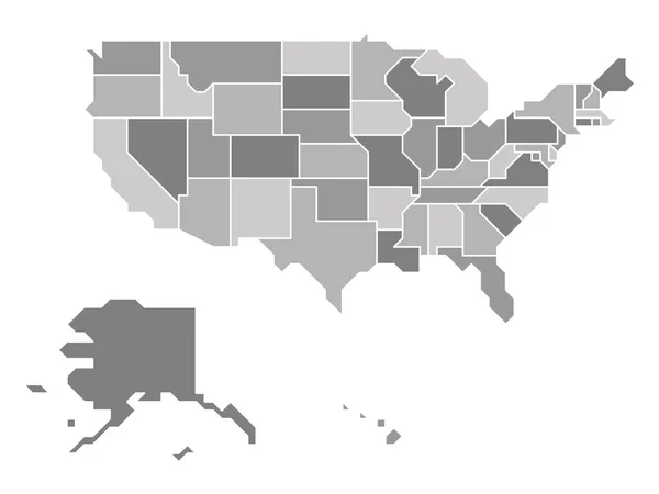 Mapa retrô generalizado dos EUA —  Vetores de Stock