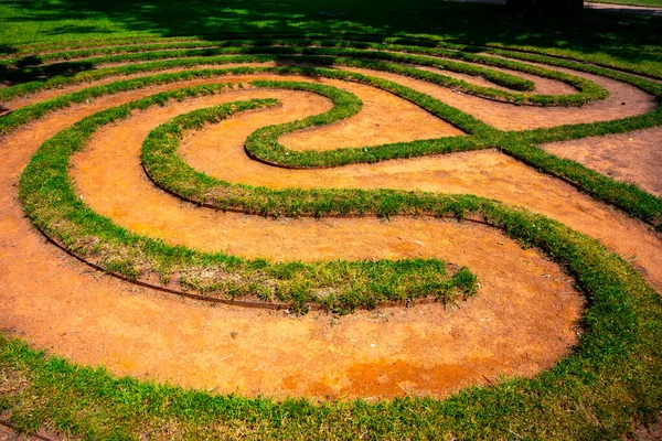 Labirinto de jardim no Labirinto do Castelo de Loucen — Fotografia de Stock