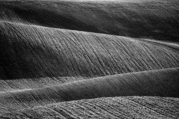 Campi agricoli ondulati della Moravia Toscana — Foto Stock