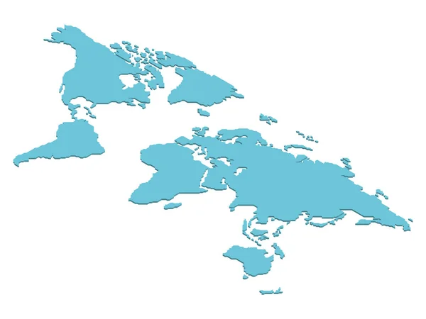 Mappa isometrica del mondo — Vettoriale Stock