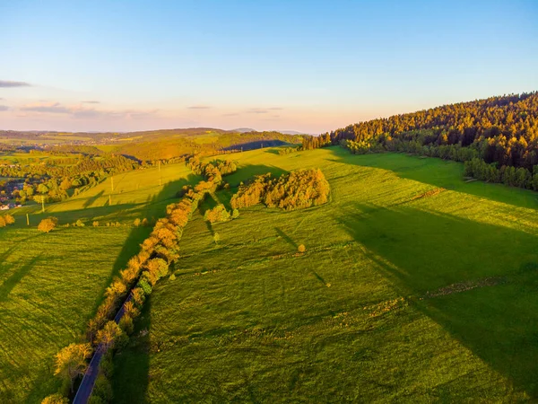 Green rural landscape from above — Stock Photo, Image