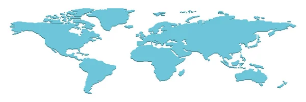 世界の等方空白地図 — ストックベクタ