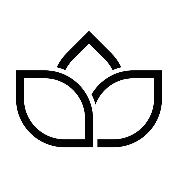 Символ растительного вектора лотоса — стоковый вектор