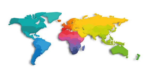 Mapa vectorial colorido del mundo — Archivo Imágenes Vectoriales