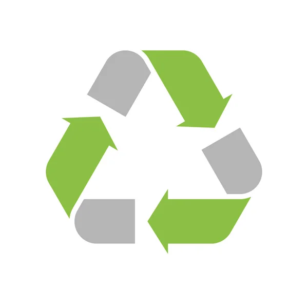 Symbole de recyclage universel plat simple — Image vectorielle