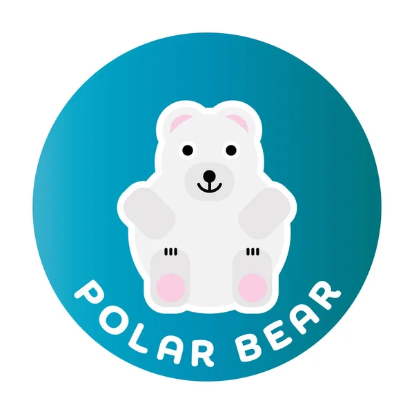 Happy Polar Bear postać z kreskówki — Wektor stockowy