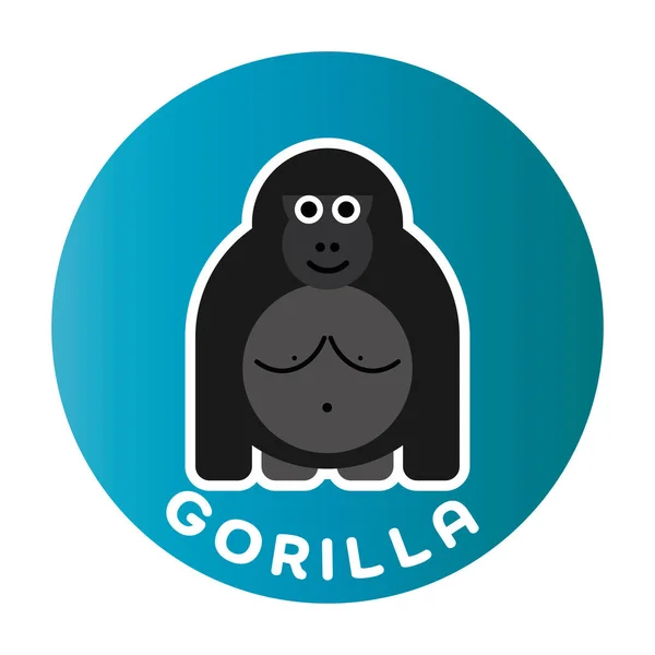 Щасливий дитячий мультиплікаційний персонаж Gorilla — стоковий вектор