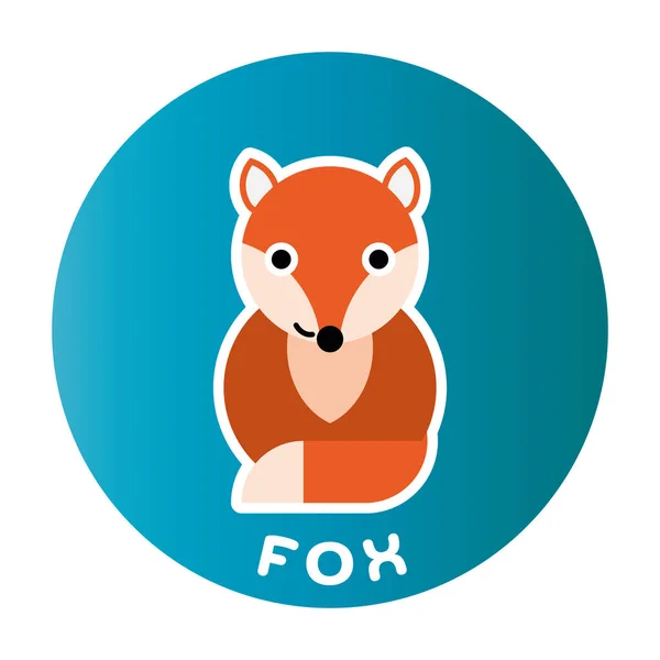 Happy Fox παιδικό χαρακτήρα κινουμένων σχεδίων — Διανυσματικό Αρχείο