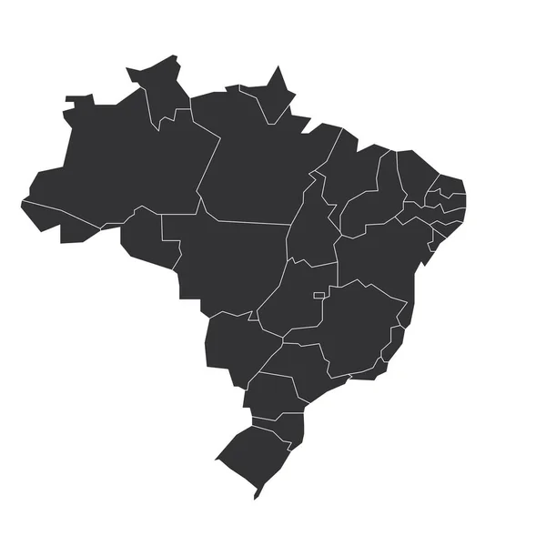 Brésil - carte des États — Image vectorielle