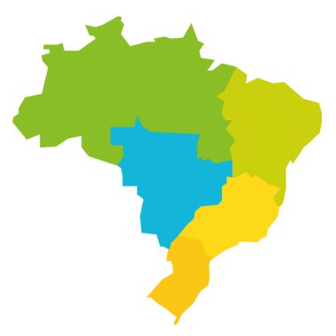 States and regions of Brazil clipart