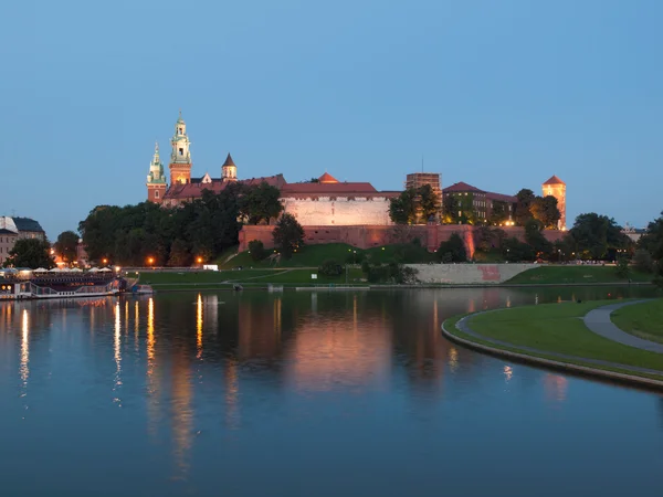 Avond bij Wisła in Krakau — Stockfoto