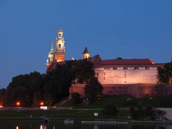 Вечір на річки Вісли в Кракові — стокове фото