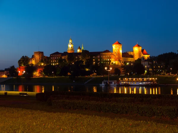 Castello di Wawel di notte — Foto Stock