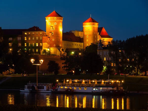 Castello di Wawel di notte — Foto Stock