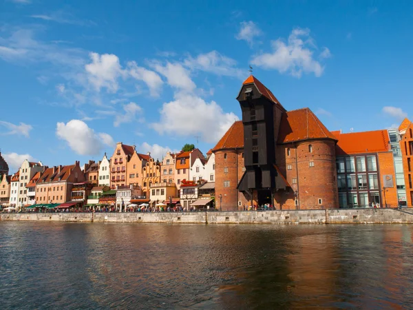 Motlawa ribera del río en Gdansk — Foto de Stock