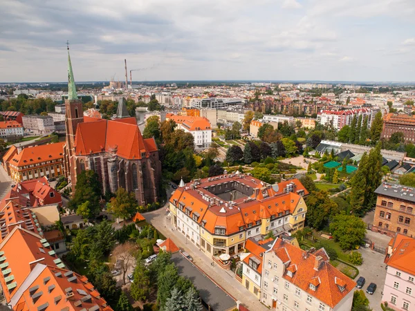 A légi felvétel a wroclaw botanikus kert — Stock Fotó