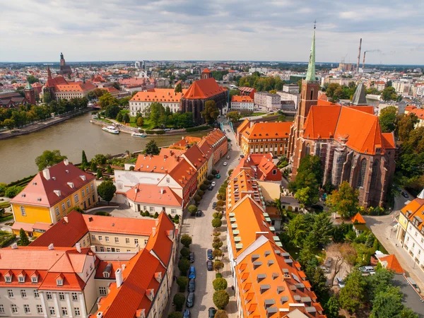 Aerial view of Wroclaw — Stock Photo, Image