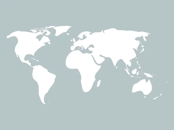 Mappa del mondo semplificata — Vettoriale Stock