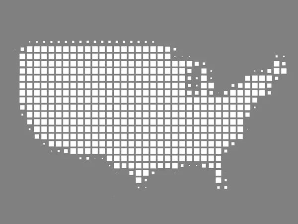 正方形は、アメリカ合衆国の地図 — ストックベクタ