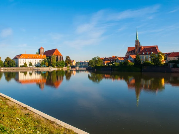 Wroclaw panorama am rive oder — Stockfoto