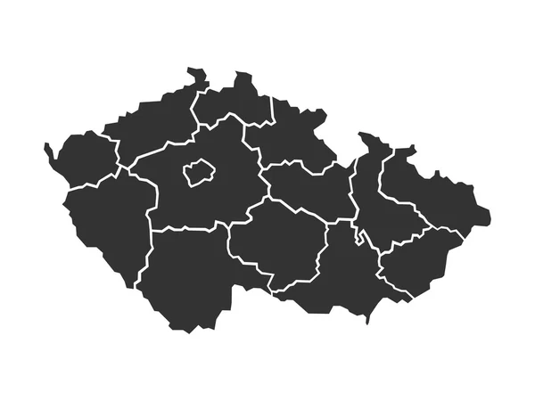 Mapa ilustrado de República Checa — Vetor de Stock